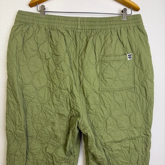Lucy and Yak Chester Trousers Womens 2XL Green Quilted Elastic Organic Cotton - Picture 8 of 10